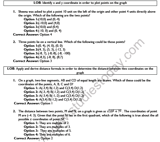 Cbse Class 10 Mathematics Coordinate Geometry Worksheet Set E 5797